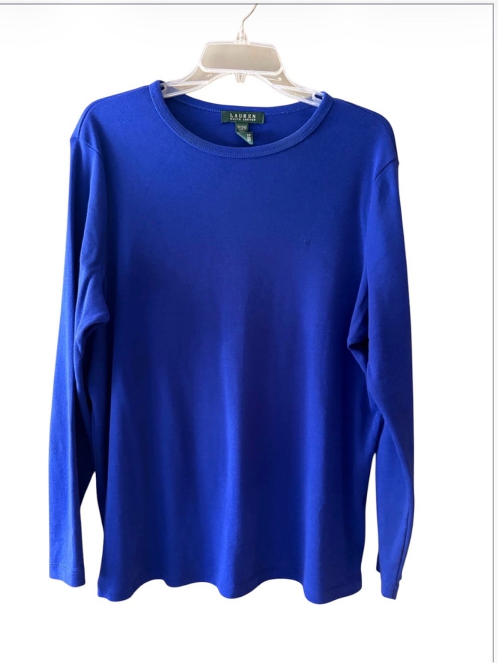LIKE NEW LAUREN RALPH LAUREN Women’s Royal Blue Knit Crew Neck Size 2X